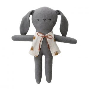 Elliefunday x Rylee + Cru Boy Bunny Grey Doll With Sunrise Vest White