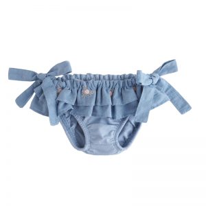 Tocoto Vintage SS18 Baby Bikini Embroidered Chambray Blue