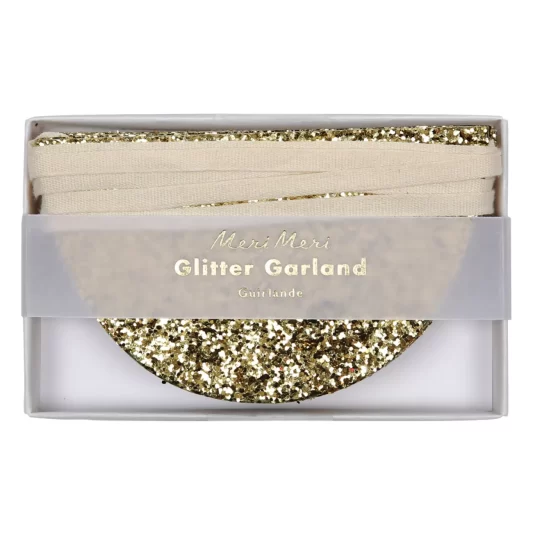 Meri Meri Garland Glitter Scallop Gold