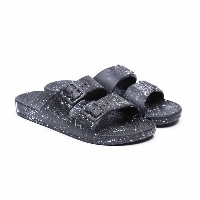 Freedom Moses Kids Sandals Black Splatter - Leo & Bella