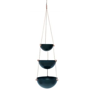 OYOY Pif Paf Puf Hanging Storage Vase Dark Grey Large