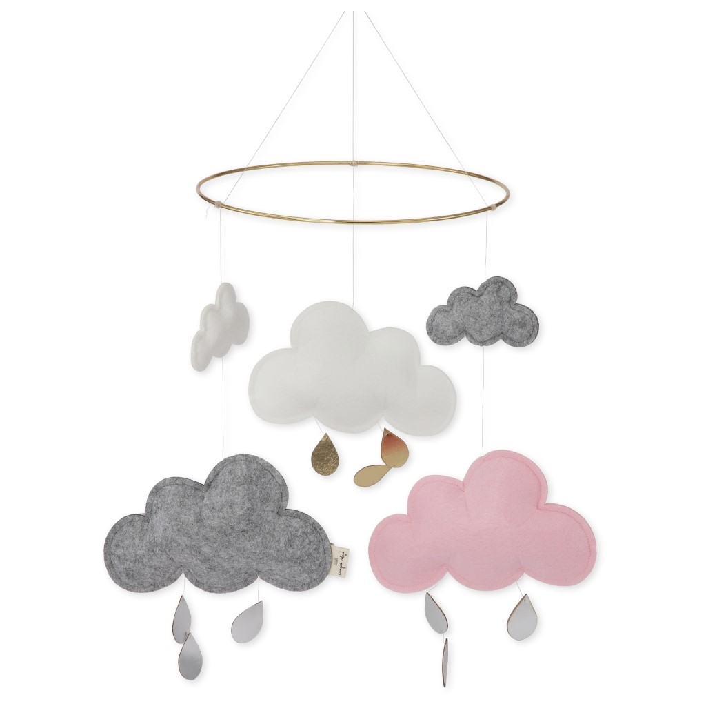 Konges Sløjd Mobile Cloud and Raindrops Pinkberry - Image 4