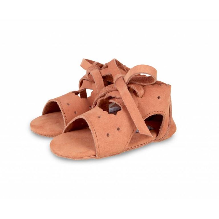 Donsje - Pink Leather Baby Sandals | Childrensalon