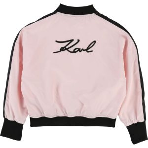 Karl Lagerfeld Kids Karl Bomber Jacket Pink