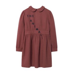The Animal Observatory AW18 Kids Canary Dress The Animal Maroon