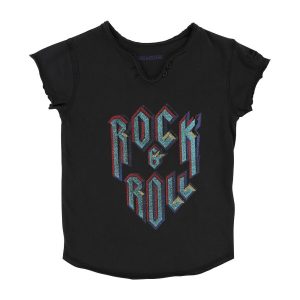 Zadig & Voltaire Kids SS18 Rock & Roll T-Shirt Black