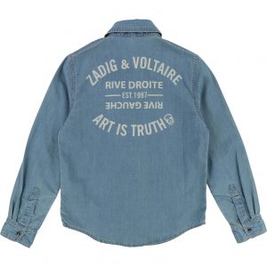 Zadig & Voltaire Kids SS18 Long Sleeve Denim Shirt