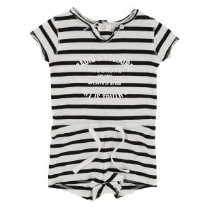 Zadig & Voltaire Baby SS18 Baby Stripe Overalls Black & White