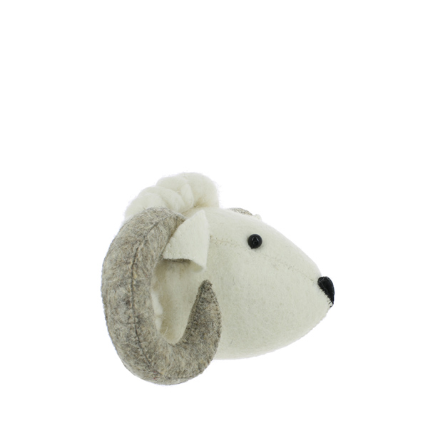 Fiona Walker Felt Animal Head Mini Ram - Image 4