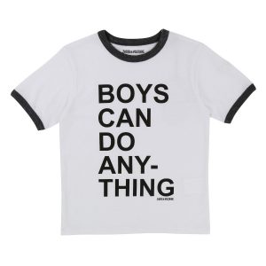 Zadig & Voltaire Kids SS18 Boys Can Do Anything T-Shirt White