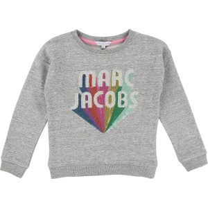 Little Marc Jacobs SS18 Marc Jacobs Logo Print Sweatshirt Grey