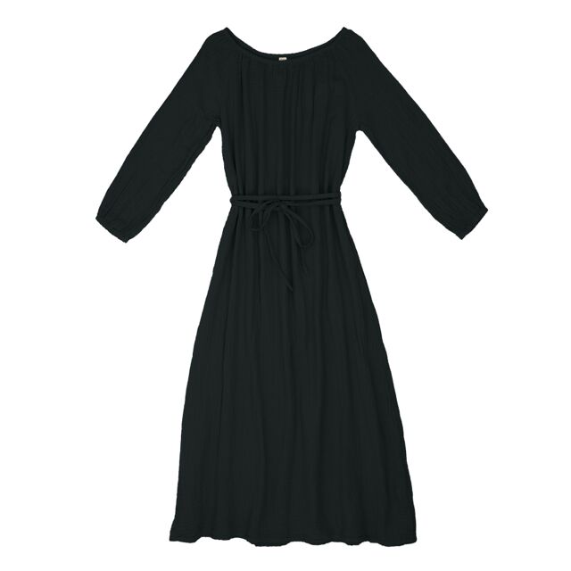 Numero 74 Nina Mum Long Sleeve Maxi Dress Dark Grey - Leo & Bella