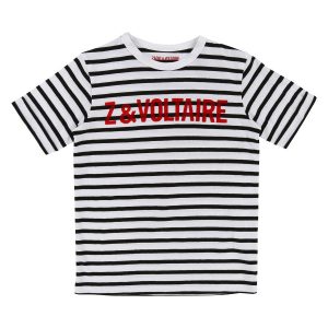 Zadig & Voltaire Kids SS18 Short Sleeve T-Shirt Black & White