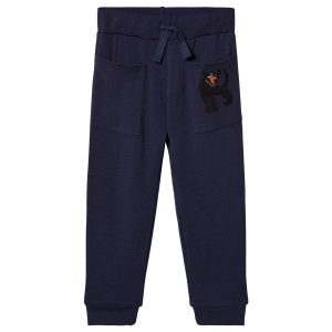 Mini Rodini AW18 Panther Wool Sweatpants Navy