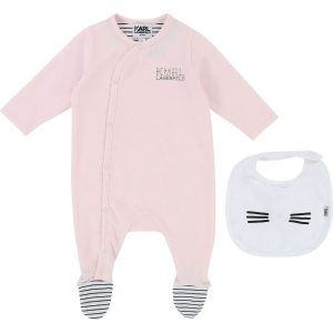Karl Lagerfeld Kids Baby Pyjamas & Bib Pink