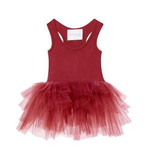 Plum NYC B.A.E Racer Back Tutu Suede Darcy Deep Garnet