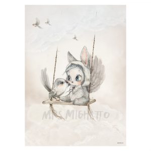 Mrs Mighetto Land of Birds Mini Bird Master 50x70cm