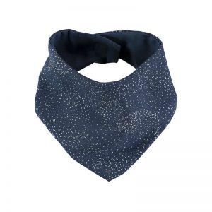 nobodinoz Lucky Bandana Bib Gold Bubble Night Blue