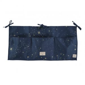 nobodinoz Merlin Crib Organiser Gold Stella Night Blue