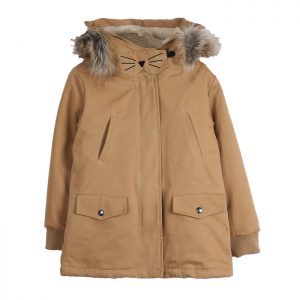 emile et ida AW18 Lion Parka Faux Fur Nougat