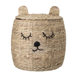 Bloomingville Mini Sleepy Bear Storage Basket With Lid