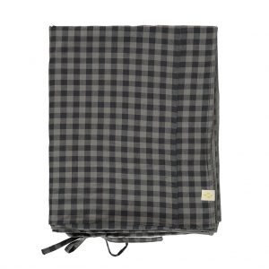 camomile london Duvet Cover Gingham Charcoal Grey Cot