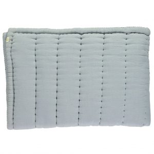 camomile london Hand Quilted Blanket Powder Blue Cot