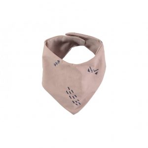 nobodinoz Lucky Bandana Bib Blue Secrets Misty Pink