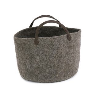 Muskhane Plain Shopping Bag Basket Stone