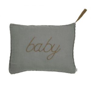 Numero 74 Cushion Cover Message Silver Grey - Baby