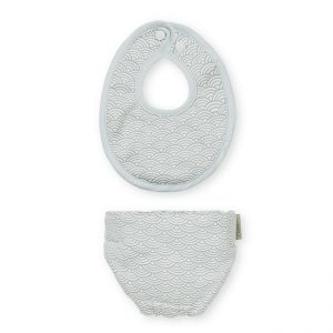 Cam Cam Dolls Bib & Diaper Grey Wave