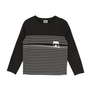 Karl Lagerfeld Kids AW18 Karl Star Stripe Short Sleeve T-Shirt Black