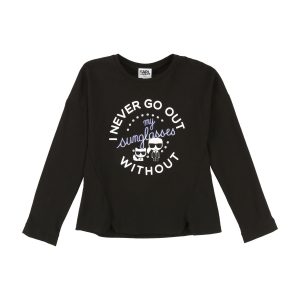Karl Lagerfeld Kids AW18 Karl Star Long Sleeve T-Shirt Black