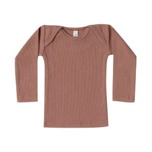 Quincy Mae Ribbed Lap Long Sleeve Tee Clay