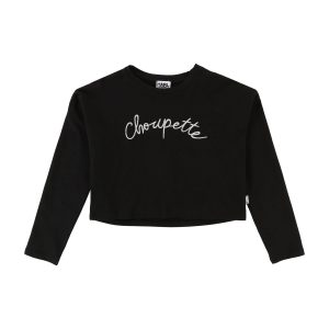 Karl Lagerfeld Kids AW18 Karl Skool Team Long Sleeve T-Shirt Choupette Black
