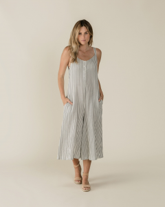 Rylee + Cru SS19 Mum Seeds Bridgette Jumpsuit Storm Stripe