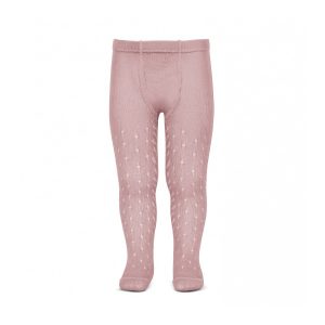 Condor Perle Openwork Tights Dusty Pale Pink