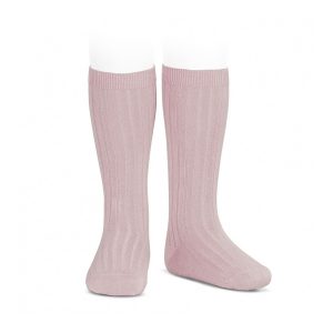Condor Ribbed Knee High Socks Dusty Pink