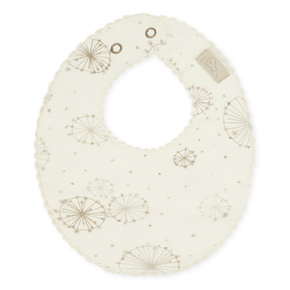 Cam Cam Teething Bib Jersey Dandelion Natural - Leo & Bella