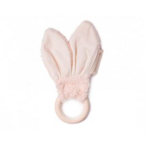 nobodinoz Bunny Teether Ring Pink