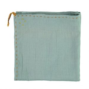 camomile london Single Swaddle Blanket Light Teal