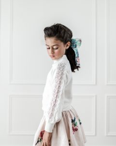 Petite Amalie AW19 Lace Trim Sweater White