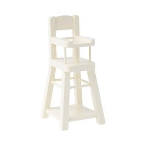 Maileg Wooden High Chair Off White Micro