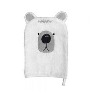 Mister Fly Wash Mitt Bear White