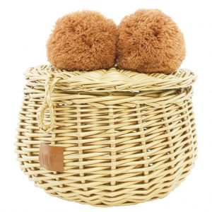 Lilu Wicker Wicker Basket Gold Small