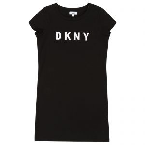 DKNY SS19 T-shirt Dress Short Sleeve Logo Black