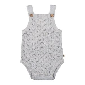 Jujo Baby Petal Lace Onesie Silver