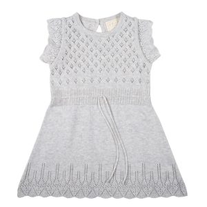 Jujo Baby Ditsy Bodice Dress Silver