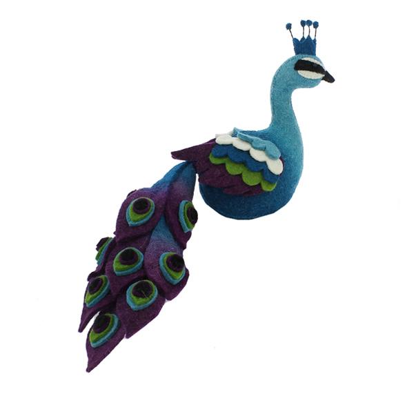Fiona Walker Felt Bookend Peacock