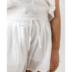 Petite Amalie SS19 Scallop Short White